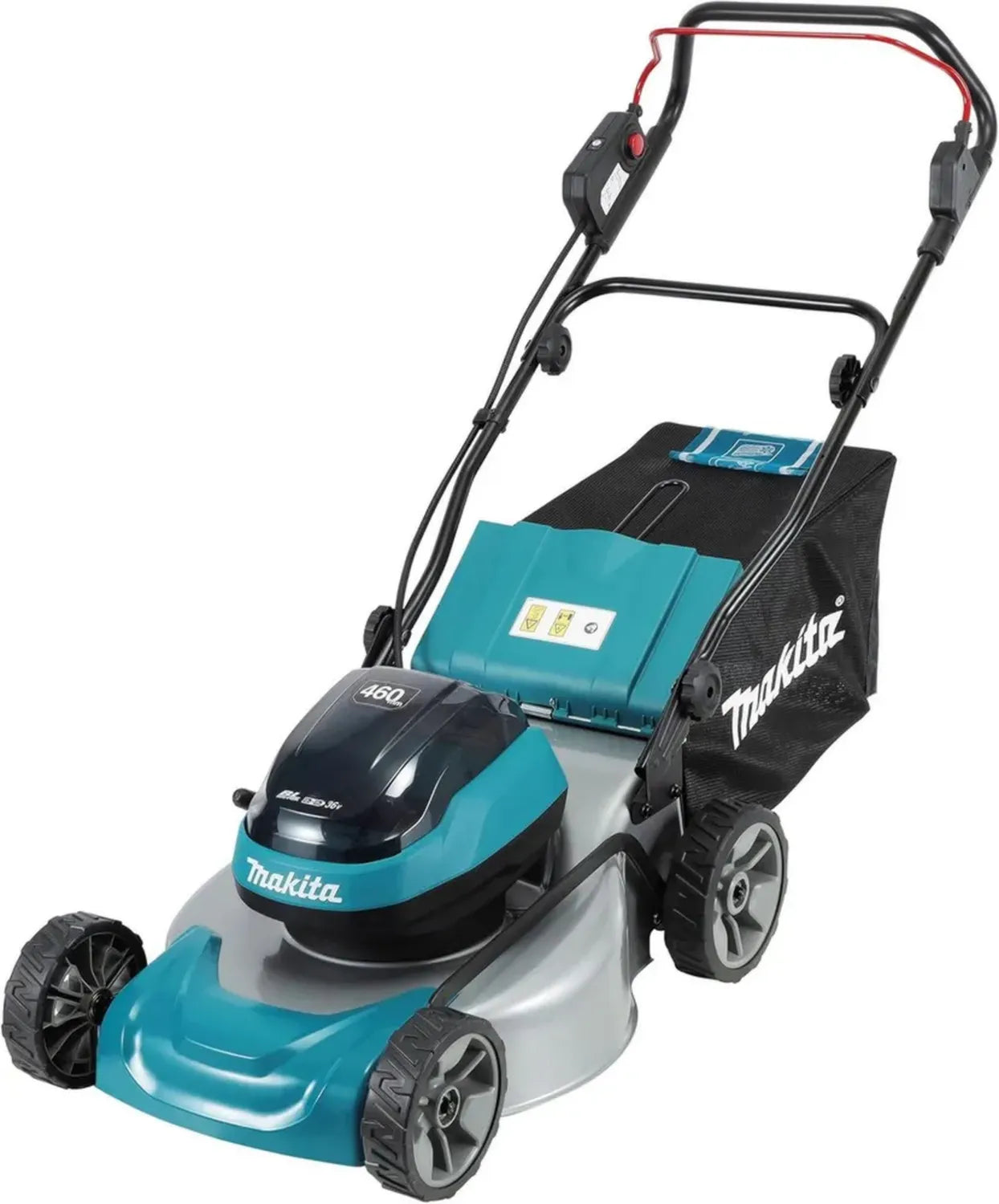 Makita Akku-Rasenmäher DLM466PT2, 36V, 5,0 Ah, inklusive 2 Akkus und Doppel-Ladegerät